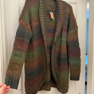 AE Multicolor Knit Soft Cardigan Sweater Duster